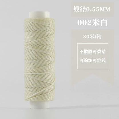 0.55mm Leather Waxed Sewing Thread For Hand Stitching Leather Cord DIY Bracelet Jewelry Making Round Waxed Line