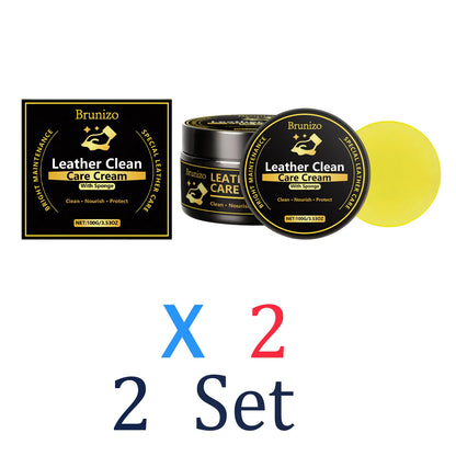 Premium Leather Cleaning Cream Car Interior Care Balm Professional Leather Restorer Universal Sofa Cleaner Waterproof Protection