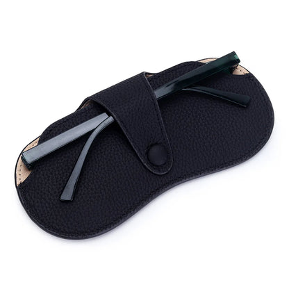 Leather Sunglass Case, Glasses Cases Holder, Portable Soft Leather Sunglasses Bag, Slim Eyeglasses Pouch Men Women with Lanyard