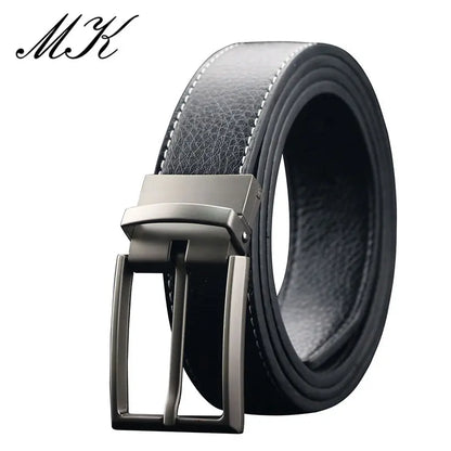 Maikun Designer Pin Buckle Leather Belts For Men Luxury Reversible Coffee Belts Fashion Business Men's Leather Belt