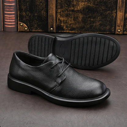 Made of Genuine Leather Casual Men's British Style Men's Leather Shoes Breathable Top Layer Cowhide Comfortable Soft Soled Shoes