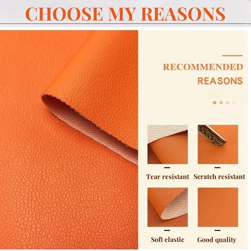 Non-stick Leather Fabric for Sofa Sewing Faux Leather Fabric Synthetic Material Arts Leathercraft DIY Large Size 1.6 Meters Wide