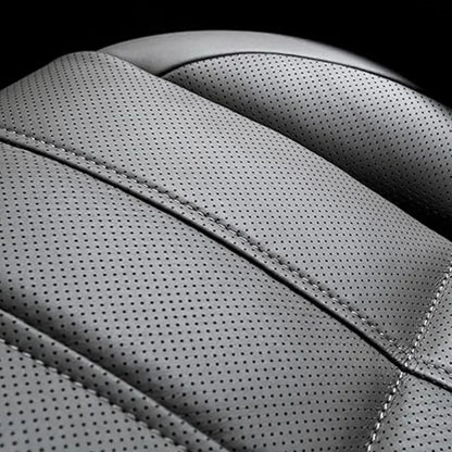 Perforated Leather Fabric Breathable Hole Punch Synthetic Leather Material for Furniture Sofa Car Seat Upholstery DIY Craft