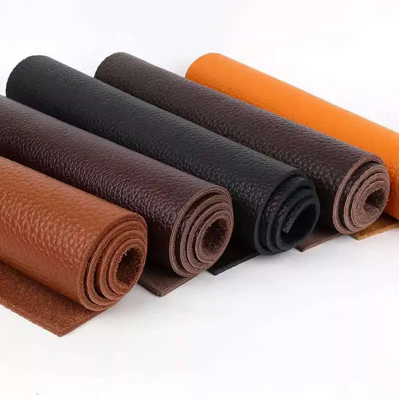 4mm thick cowhide top layer  reddish-brown leather fabric genuine leather table mat sofa  mattress yellowish-brown cowhide