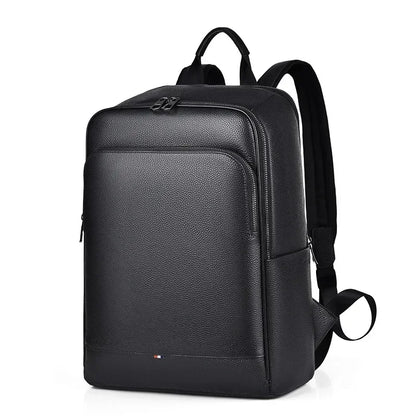 2025 New Luxury Brand Real Genuine Leather Men Backpacks Korean Student Backpack Boy Luxury 15.6 Inch Computer Laptop Bag