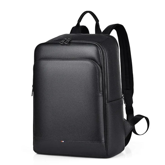 2025 New Luxury Brand Real Genuine Leather Men Backpacks Korean Student Backpack Boy Luxury 15.6 Inch Computer Laptop Bag