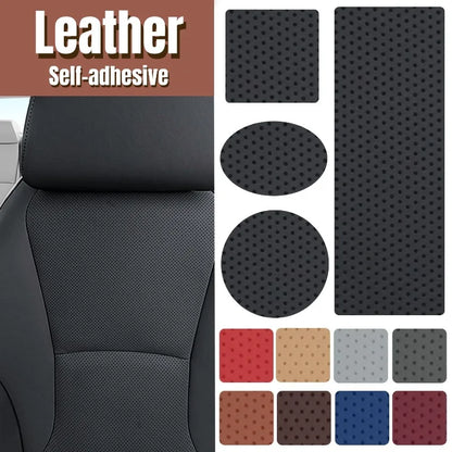 Perforated Breathable Faux Leather Self-Adhesive Leather Repair Sofa Patch Adhesive Tape Repair Car Seat Furniture Chair Repair