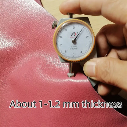 1.1/1.2mm Deep Pink Vegetable-Tanned Sheepskin. Top-Grain Leather. Genuine Leather Fabric. DIY For Bags By Hand. Whole Sheepskin