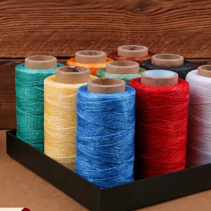 150D Flat 1mm Waxed Thread Wax String,Wax Leather Strings 280Yards/260meters