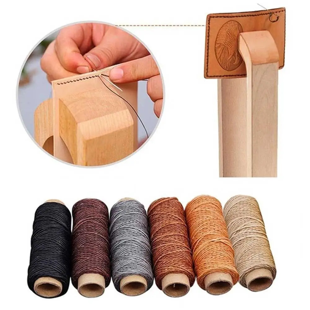 30m/roll Waxed Thread Cotton Cord String Strap Hand Stitching Thread for Leather Handicraft Tool Material Accessories