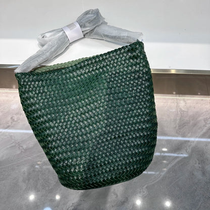 Women's Bag Handbag Designer Luxury Woven Bag Knitting Handmade Bag PU Leather Shoulder Bucket Bag for Casual Stylish Ladies