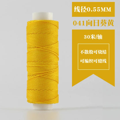 0.55mm Leather Waxed Sewing Thread For Hand Stitching Leather Cord DIY Bracelet Jewelry Making Round Waxed Line