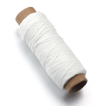 50yards/lot Polyester Flat Waxed Thread 150D 1mm Leather Sewing String Cord For Leathercraft Bookbinding Hand Stitching Thread