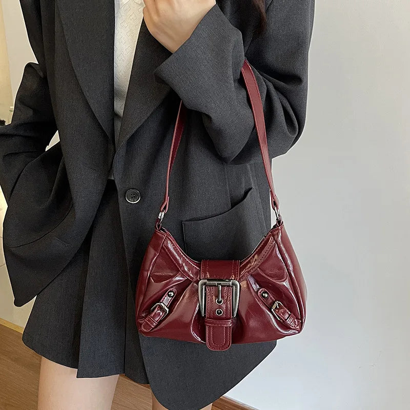 Women Leather Tote Bag Single Shoulder Handbag with Zipper Fashion Casual Purse for Ladies