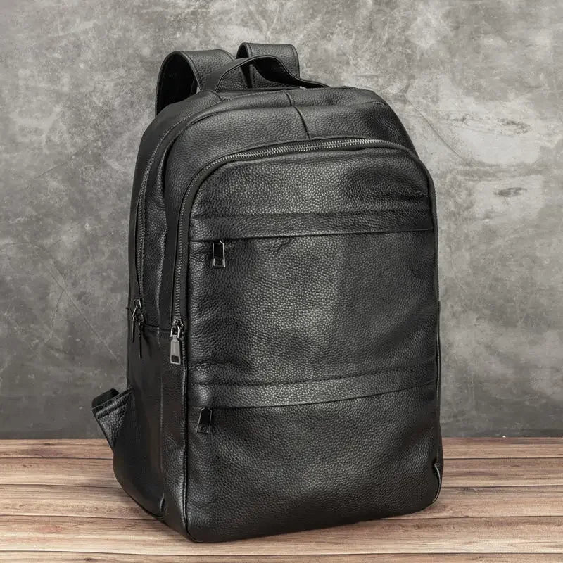 New Business Men Backpack First Layer Cowhide Men Bag Genuine Leather Schoolbag Large 15.6 Inch Laptop Travel business Backpack