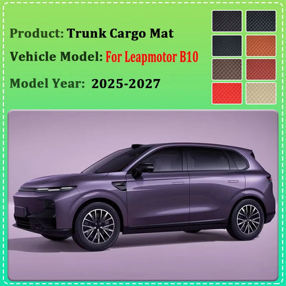 Leather Car Trunk Mat For Leapmotor B10 Accessories 2025-2027 Carpet Anti Dirty Mat Floor Tray Liner Car Interior Accessories