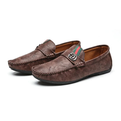 Men Driving Shoe Leather High Quality Breathable Slip on Men Casual Shoes Comfortable Light Men Loafers Formal Men Dress Shoes