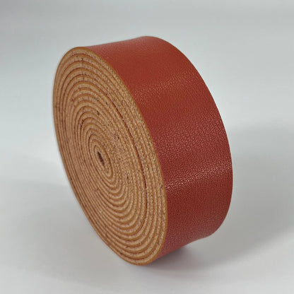 1 Roll of 2.5cm Wide Napa Texture Single Sided Synthetic Leather PU Strip 2mm Thickness for DIY Accessories Bag Strap Pet Collar