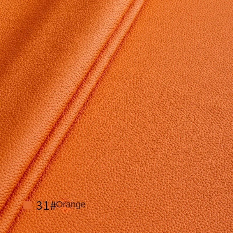 Litchi Textured PU Leather Fabric Thickened for Sofa Car Seats Designer Handmade Diy Sewing Material Cloth By The Meter
