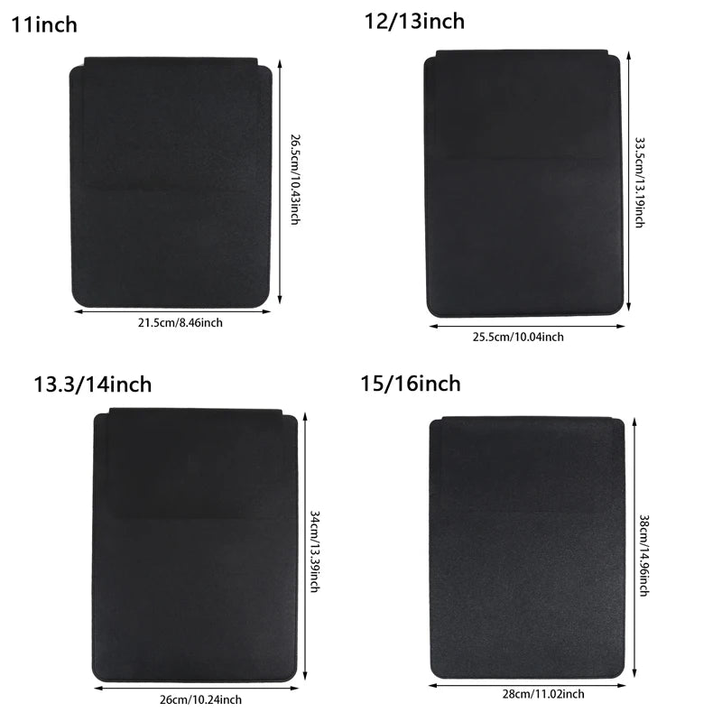 11/12/13/13.3/14/15/16in Suitable for Non-magnetic Laptop Inner Bag PU Leather Ultra-thin Portable Computer Bag Protective Case