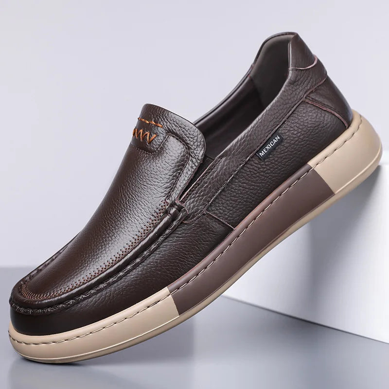 Classic Men's Business Loafers Thick-Soled Comfortable Driving Shoe High-Quality Lightweight And Anti-Slip Walking Shoe