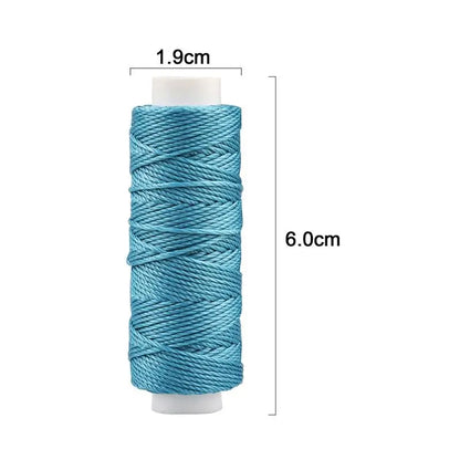 0.65mm Leather Waxed Thread Cord Polyester Coated Sewing Thread DIY Handmade Leather Stitching Rope Bracelets Jewelry 25M