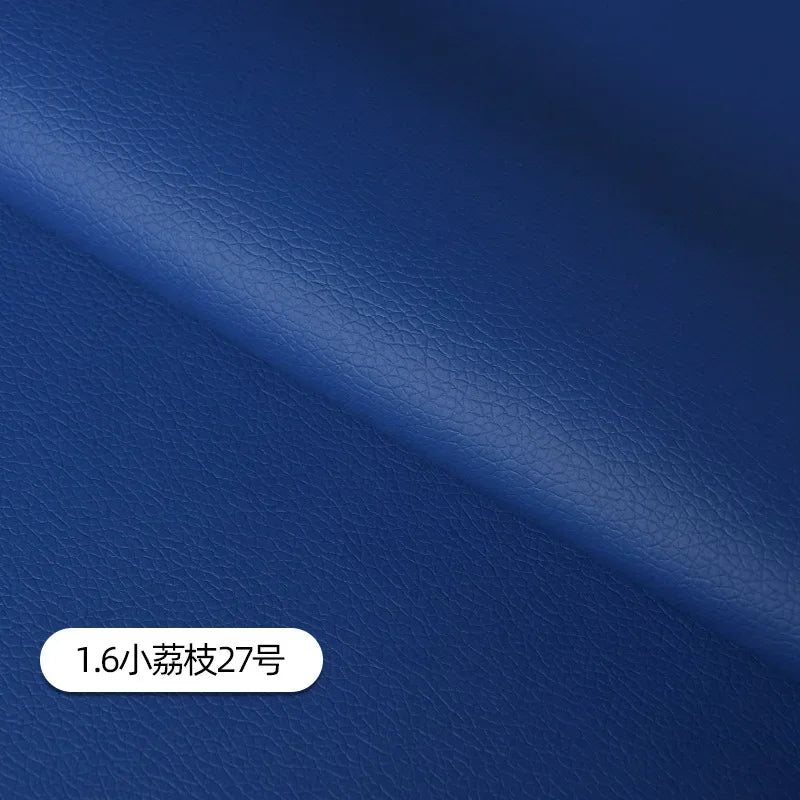 Litchi Pattern Leather Fabric Upholstery Per Meter for Car Interior Bag Chairs Diy Sewing Waterproof Wearable Soft Cloth Plain