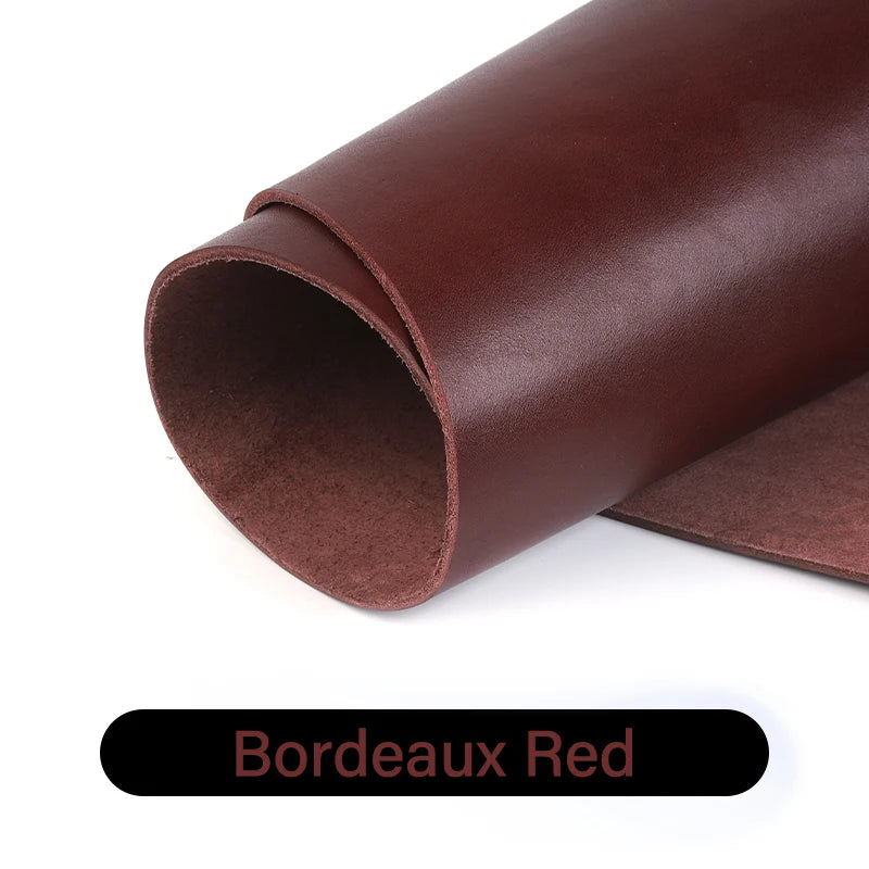 WUTA 3 Square Feet Irregular Colored Vegetable Tanned Cowhide Leather Piece DIY Full Grain Waxed Genuine Leather