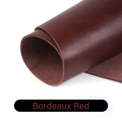 WUTA 3 Square Feet Irregular Colored Vegetable Tanned Cowhide Leather Piece DIY Full Grain Waxed Genuine Leather