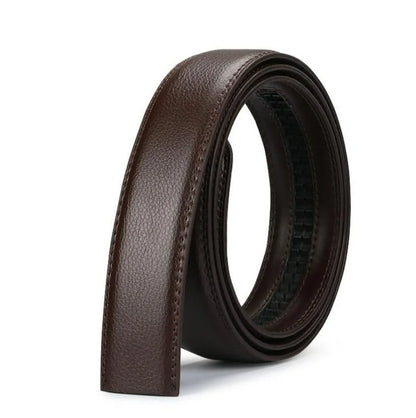 3.5cm Men's Automatic Buckle Belt Business Casual Men's Leather Belt High Quality Suit Pants Belt No Buckle