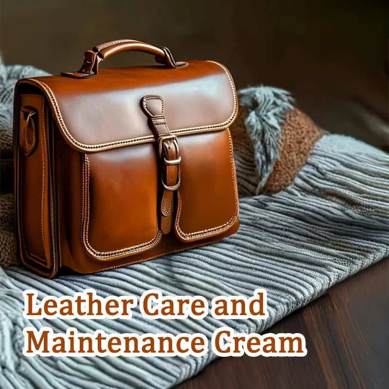 Leather Care Cleaning Cream 50G, Stain Remover & Polisher For Handbags, Shoes, Furniture, Restores Shine Easily