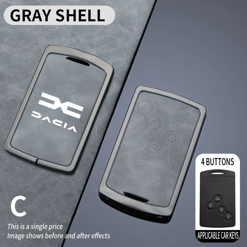 Leather Car Key Case Cover Protective Shell Gifts Accessories For Dacia Logan Sandero Stepway Duster Lodgy Spring Jogger Bigster