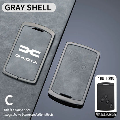 Leather Car Key Case Cover Protective Shell Gifts Accessories For Dacia Logan Sandero Stepway Duster Lodgy Spring Jogger Bigster