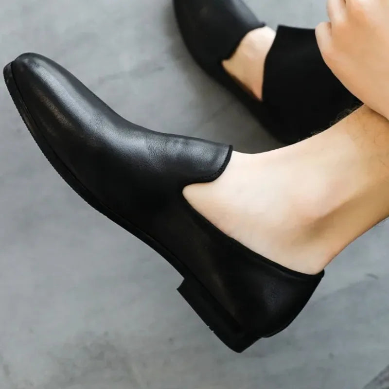 Men's Leather Casual Shoes New Exquisite Business Dress Shoe Fashion Loafers for Man Comfortable Platform Shoe Zapatos De Hombre