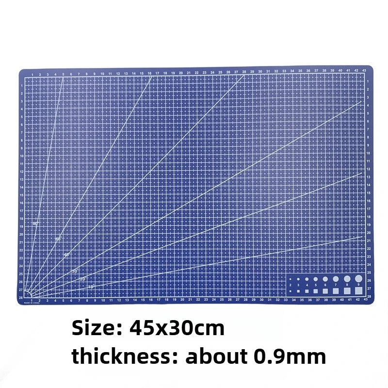PVC Cutting Mat Workbench Pad for Sewing DIY Leather Craft Knife Engraving Double Sided Non Slip Durable Board
