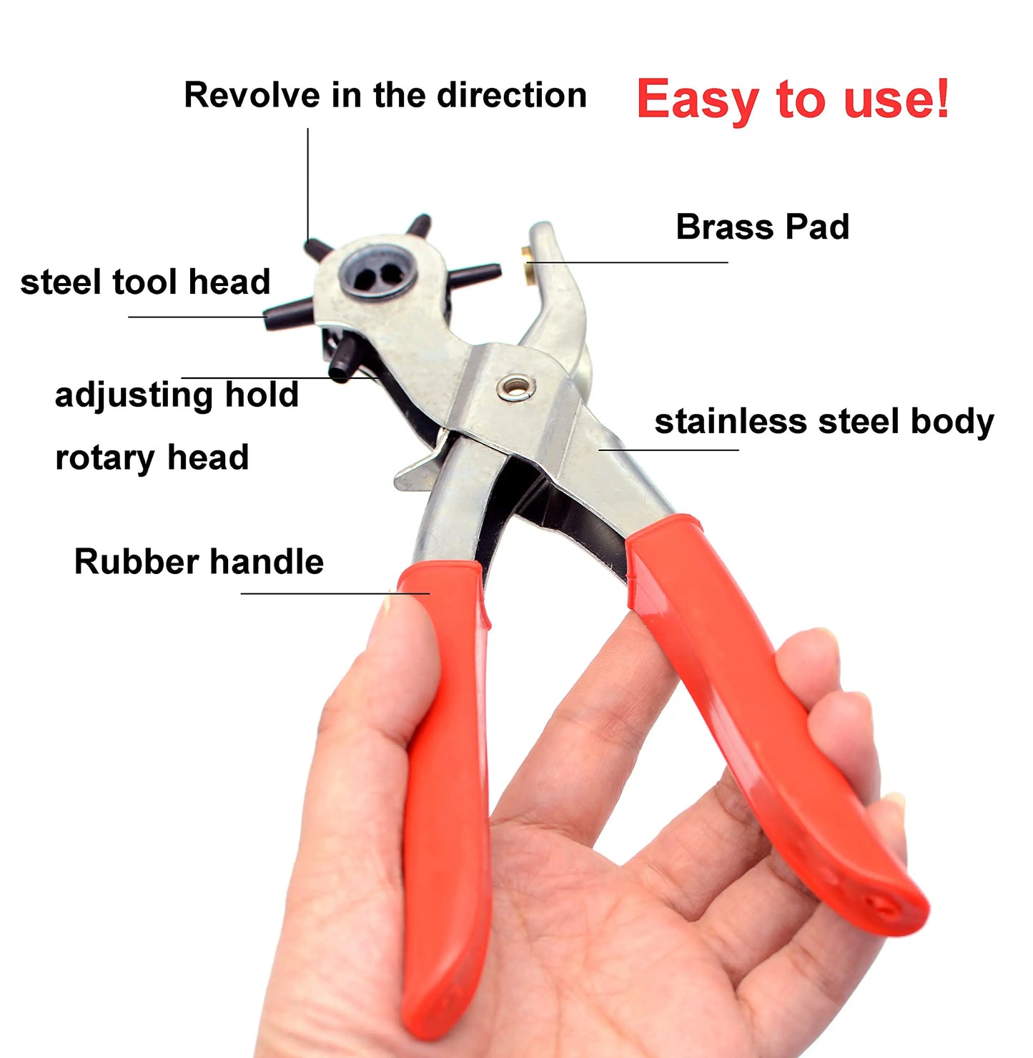 Leather Hole Punch Leather Tools Multifunctional Ordinary Carbon Steel Belt Puncher Punching Tool Belt Hole Puncher Crafts Tool
