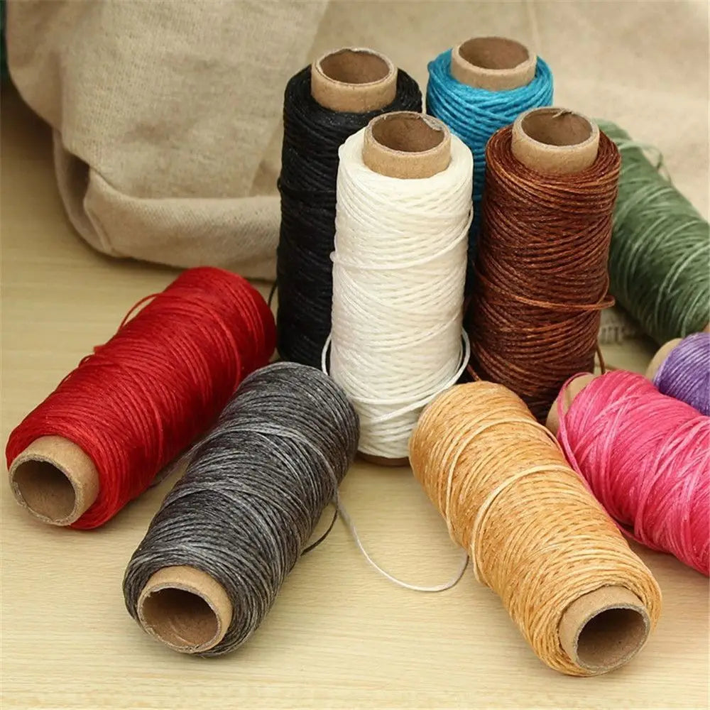 30m/roll Waxed Thread Cotton Cord String Strap Hand Stitching Thread for Leather Handicraft Tool Material Accessories
