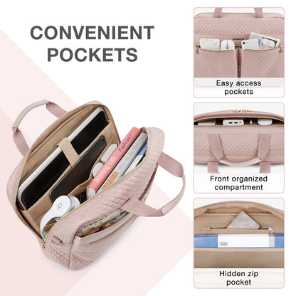 BAGSMART Large Capacity 17 inch Laptop Bag Shoulder Messenger Notebook Pouch Briefcase Office School Business Computer HandBag
