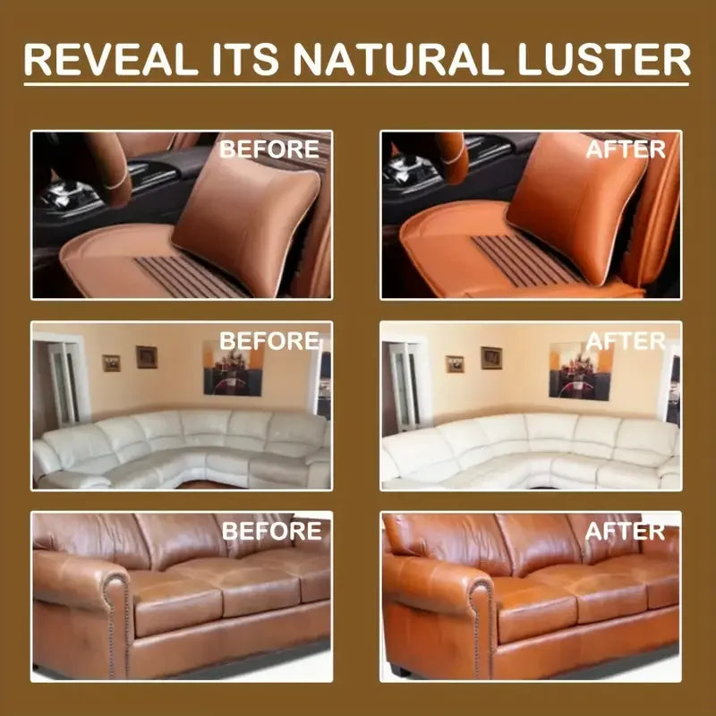 Farienne 32G Leather Renovation Cream: Leather Restoration Polish to Restore Natural Luster for Sofas Bags Car Seats