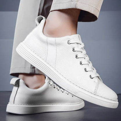 Genuine leather men's board shoes Classic minimalist design style Office and driving Daily Office Business Party Quality shoes