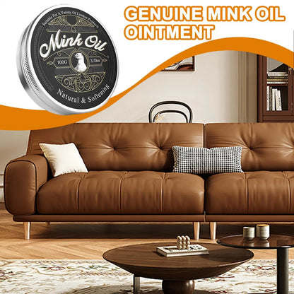100g Cleaning Supplies Moisturizing Mink Oil For Leather Mink Oil Leather Conditioner All-Natural Paste For Shoes Clothing Bags