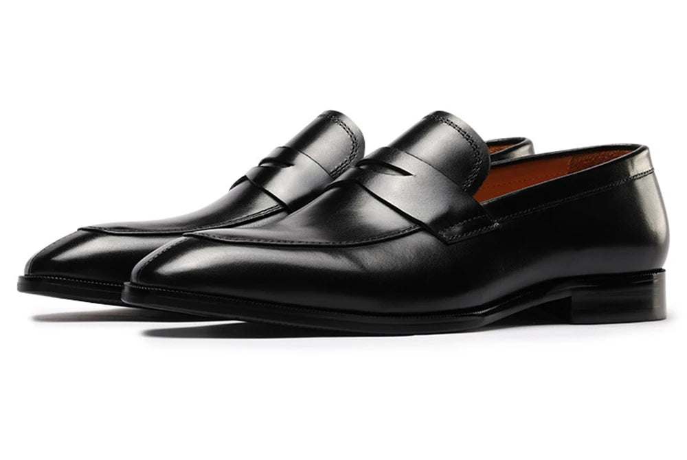Men Loafer Casual Shoes Calf Leather Waterproofing Materials Formal Dress Shoes Oxfords for Men