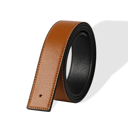 Belts No Buckle Men Women Unisex High Quality Pin Smooth Buckle Male Straps Without Buckle  PU Leather Waistband No Buckle 3.8cm