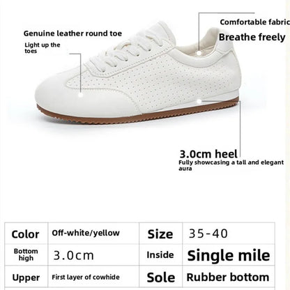 Women's Shoes - 2026 New Style Leather High-heel Dechen Shoes for Women, Retro Casual, Versatile and Sporty, Aigan Shoes Luxury