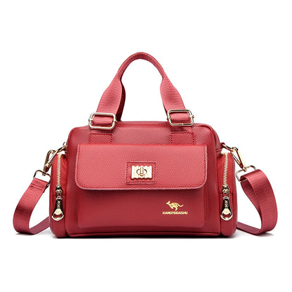 Leisure Brand Handbag High Quality Women's Shoulder Bags Fashion Designer Large Capacity Soft Leather Locomotive Bag Sac A Main