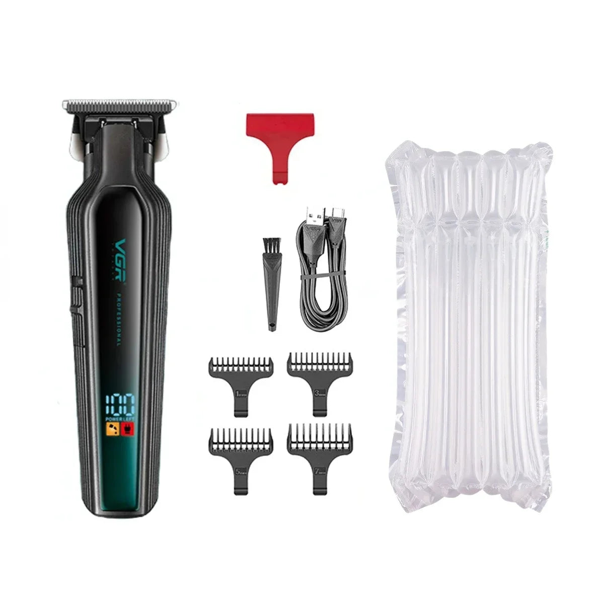 VGR Hair Trimmer Professional Clipper Rechargeable Haircut Machine Cordless Barber Digital Display Hair Trimmer for Men V-930
