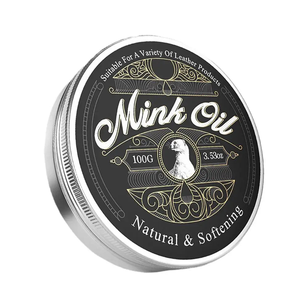100g Cleaning Supplies Moisturizing Mink Oil For Leather Mink Oil Leather Conditioner All-Natural Paste For Shoes Clothing Bags