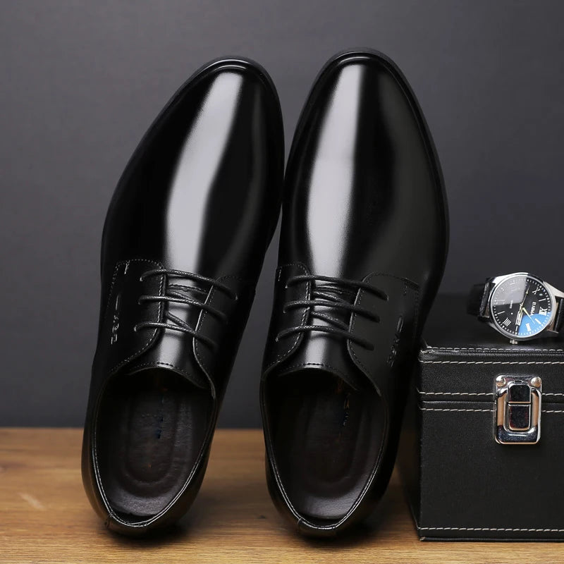 Men's New Business Leather Shoes Soft Soled Work Footwear Outdoor Non Slip Formal Shoes Fashion Casual Male Shoes Zapatos Homme