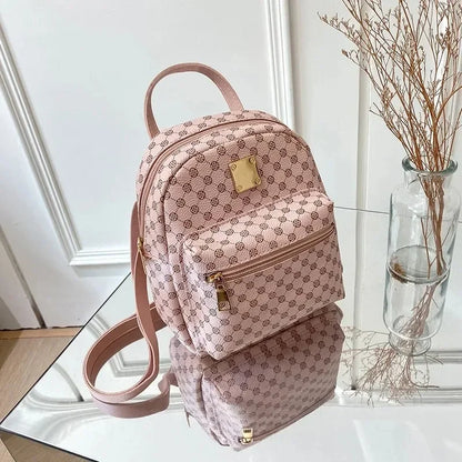 Women's Handbag Single Shoulder Crossbody Bag Double Shoulder Backpack Fashion All-matching Large Capacity Leisure Backpack