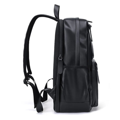 GOLF Men Backpack Bag Leather Business Backpack Laptop 15 6 inch Elegant Black Waterproof Back Pack Bags with Multi Compartments